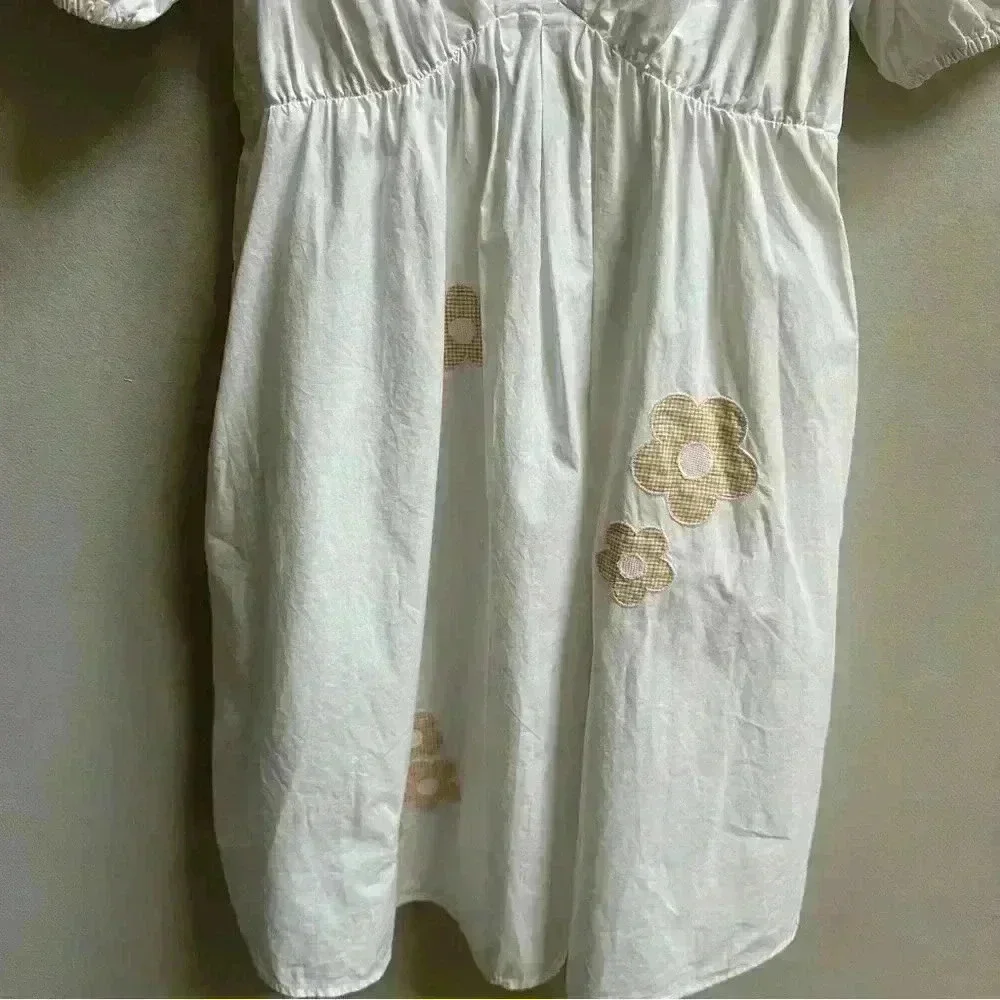 SOLD Madewell Annamarie Embroidered Mini Dress | White & Beige | Women’s Size 0 - Picture 10 of 16